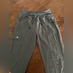 Gray, RIaGed, hiking joggers.